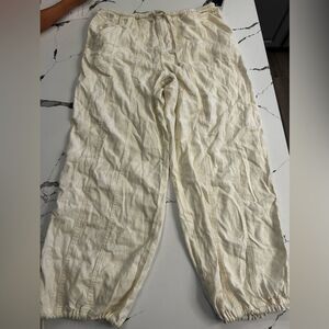 Wild Fable Cream Wide Leg Linen Pants NWT